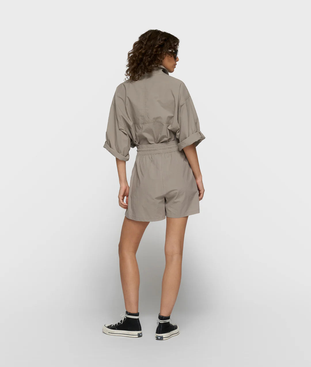 Crinkle utility shorts