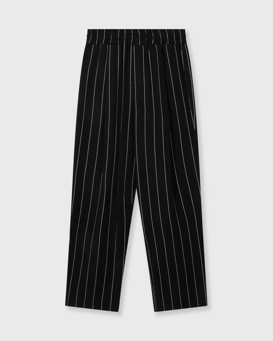 10DAYS Flowy Pants Pinstripe Black Broeken
