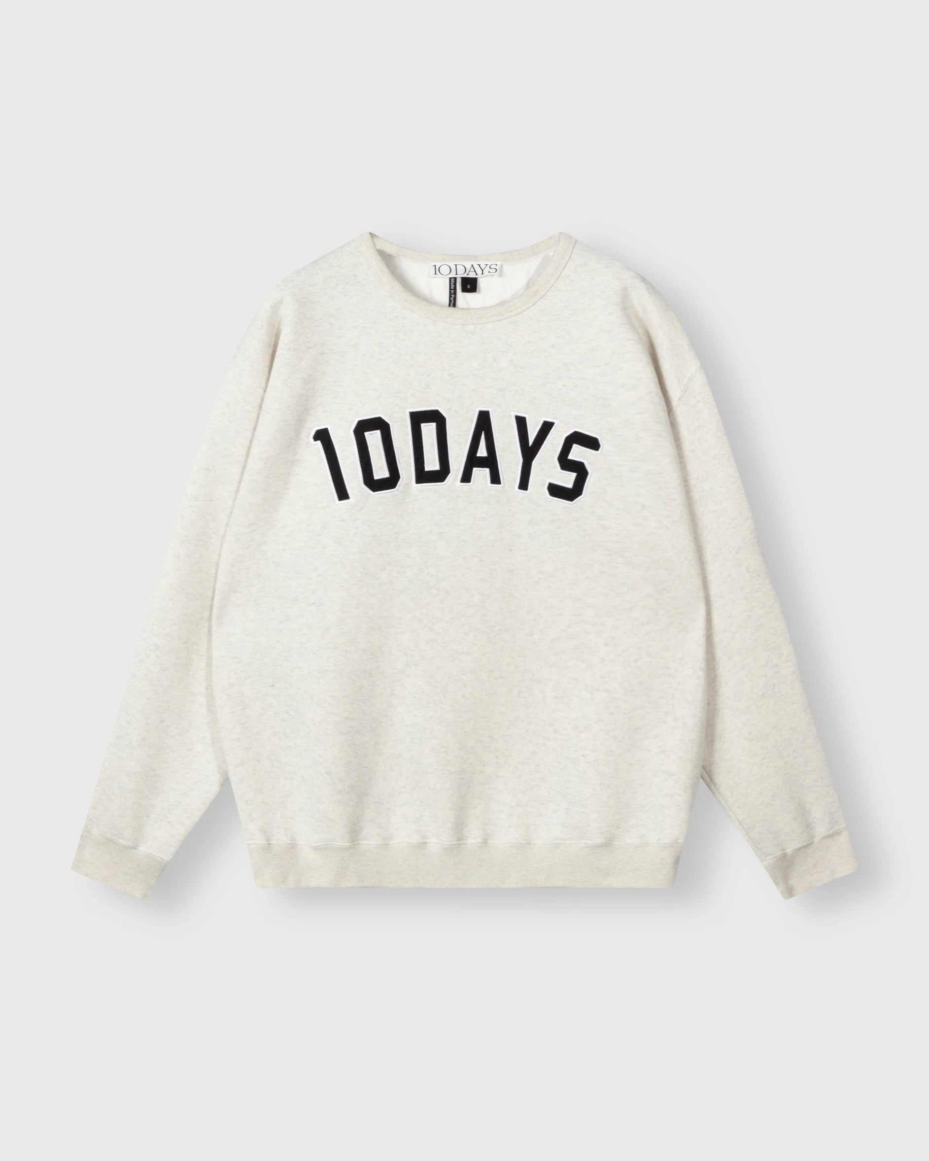 10DAYS Statement Sweater Soft White Melange Truien & Vesten