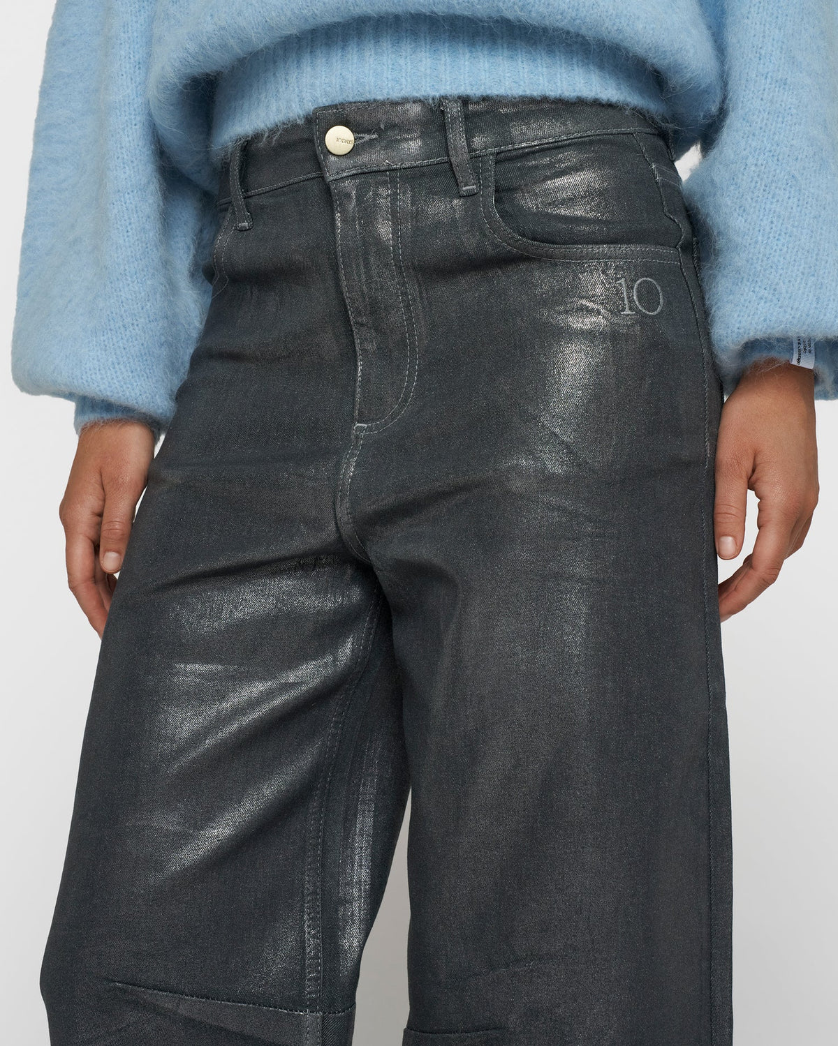 10DAYS Metallic western denim pants