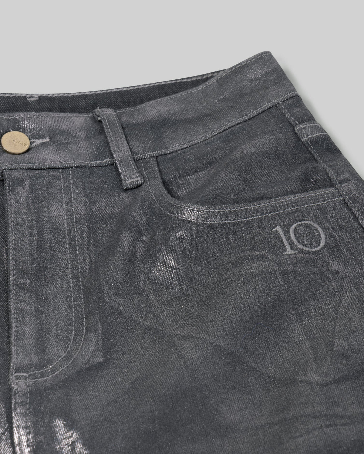 10DAYS Metallic western denim pants