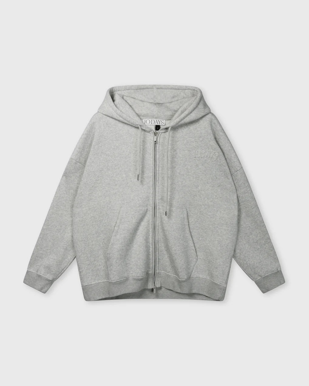 10DAYS Zip Cardigan Light Grey Melange