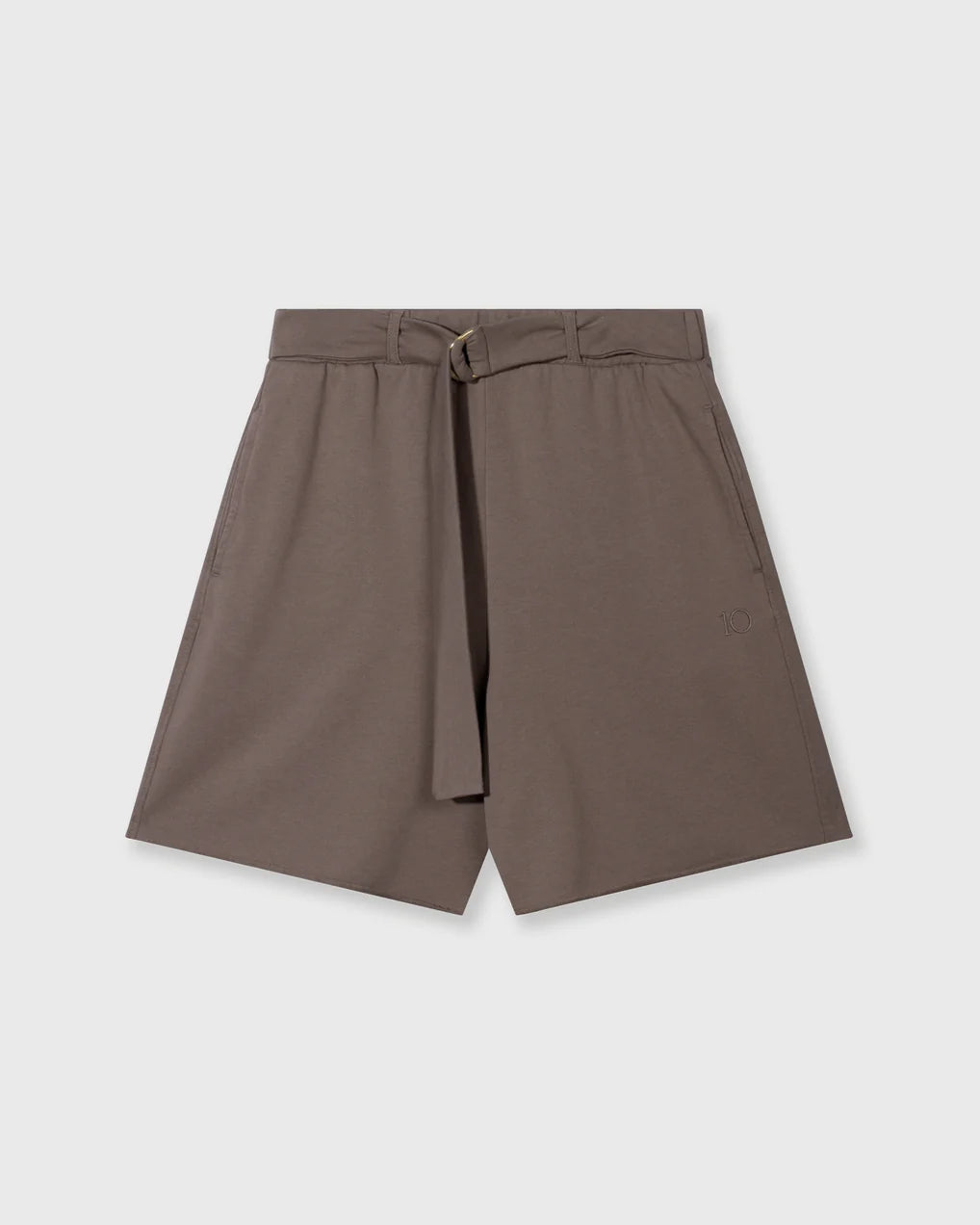 10DAYS Belted Shorts Fleece Moonrock Broeken