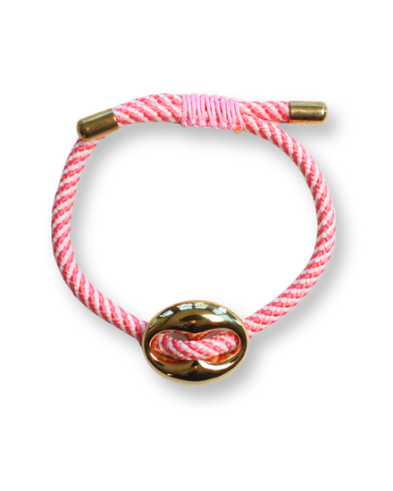 Bonnie Studios Bean Bracelet Pink Rope