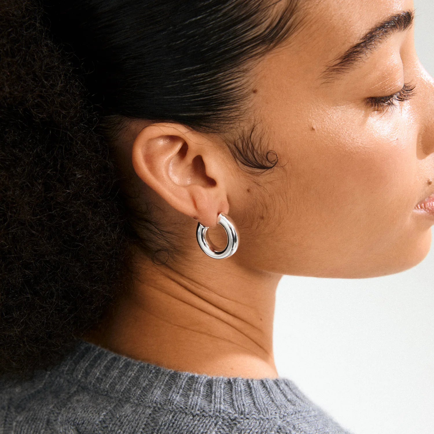 Pilgrim Phase hoops groot zilver Sieraden