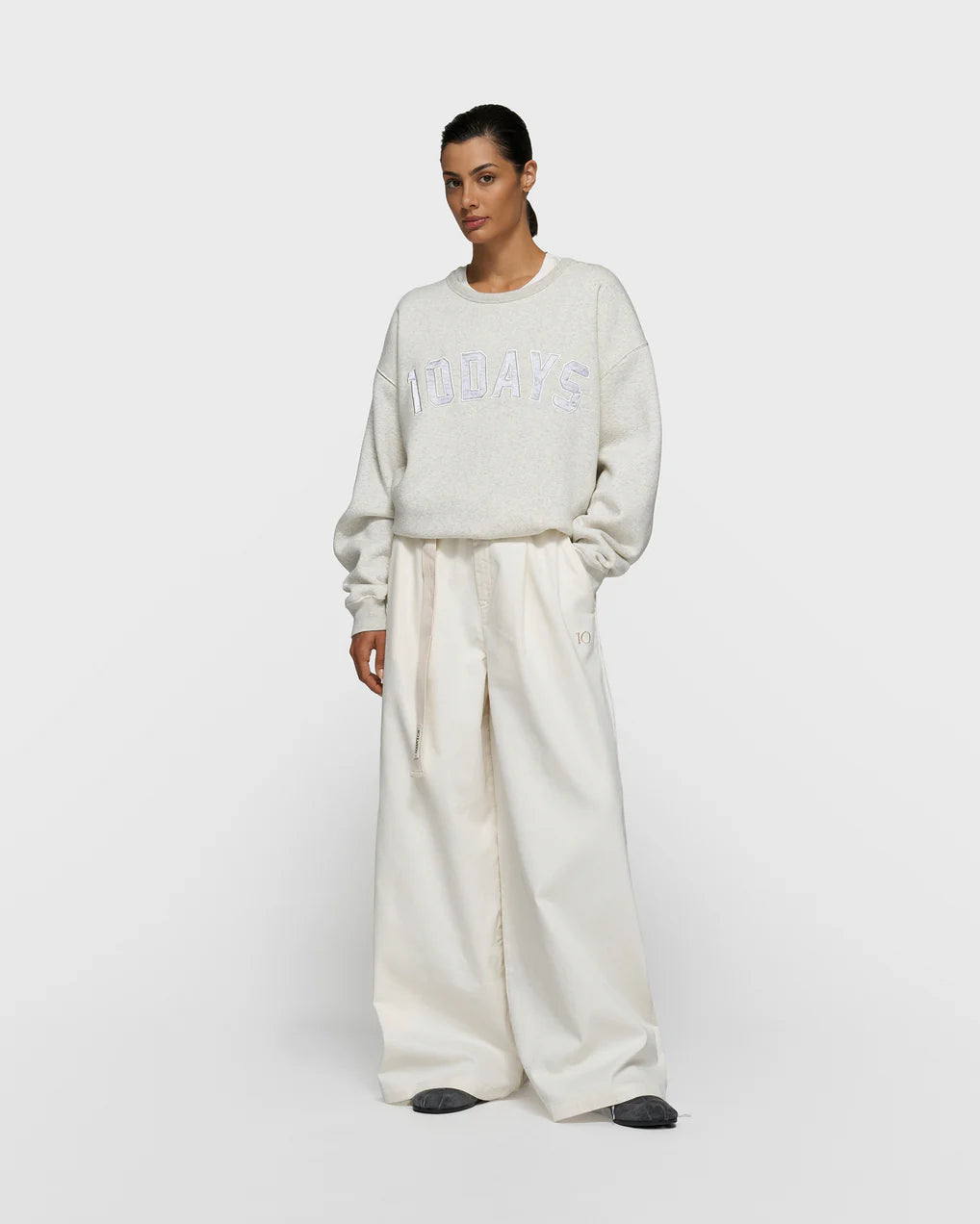 10DAYS Wide Jog Twill Pants Broeken