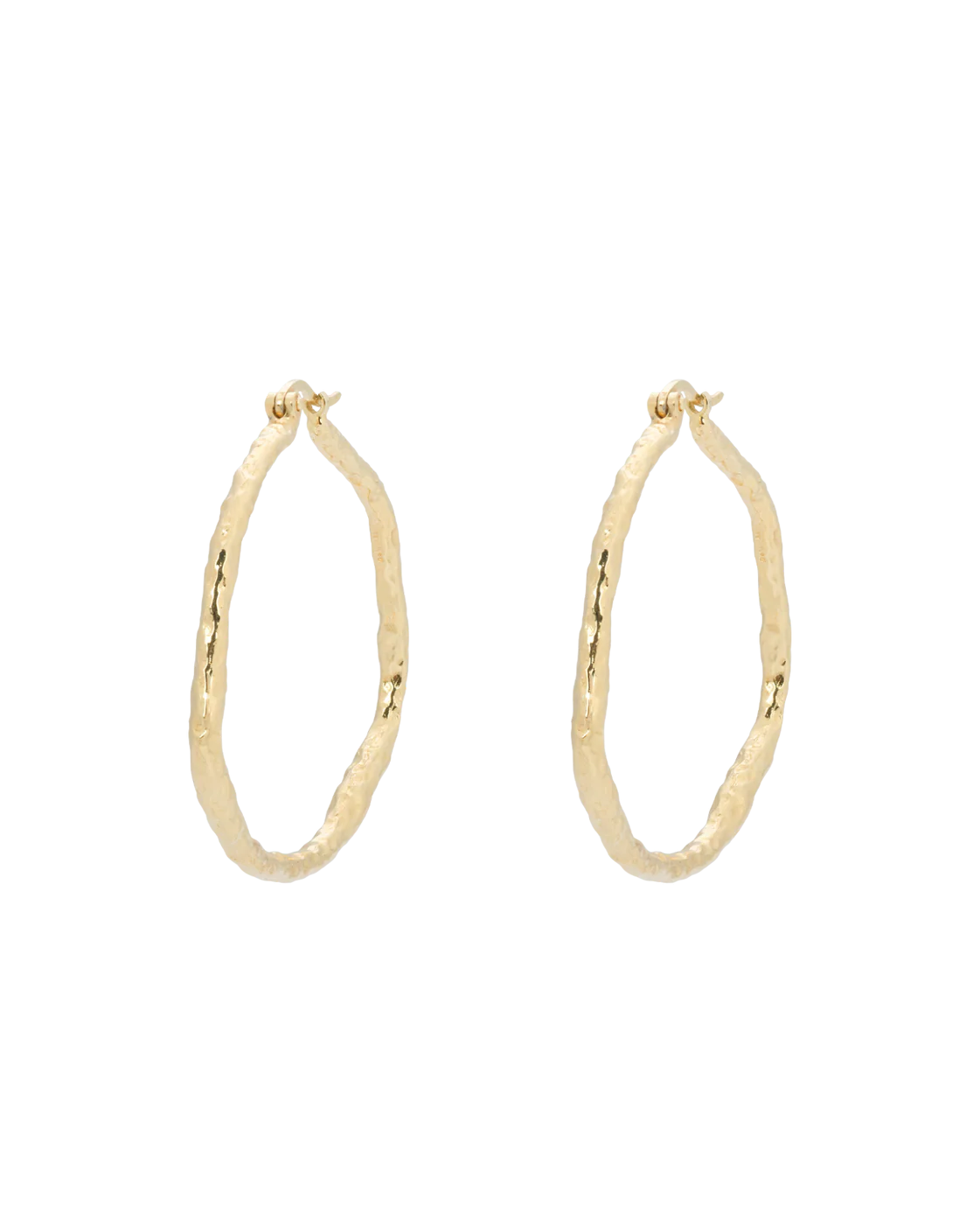 Large Organic Hoop Oorbellen (2 stuks)