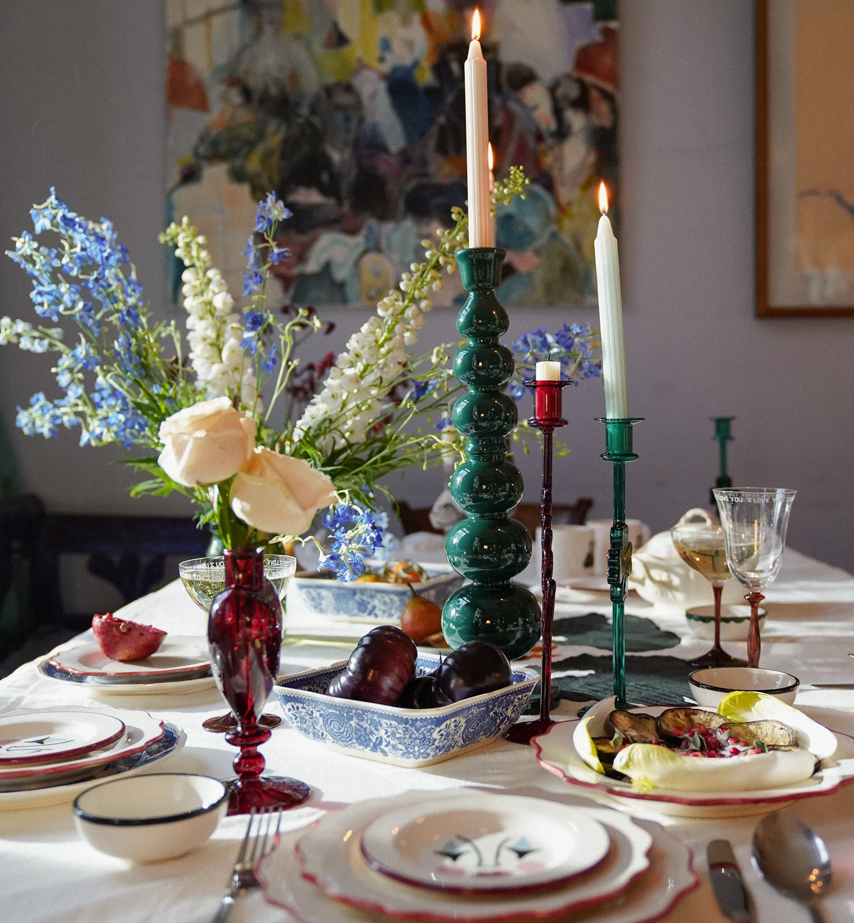 Anna + Nina Maroon Parfum Candle Holder Accessoires