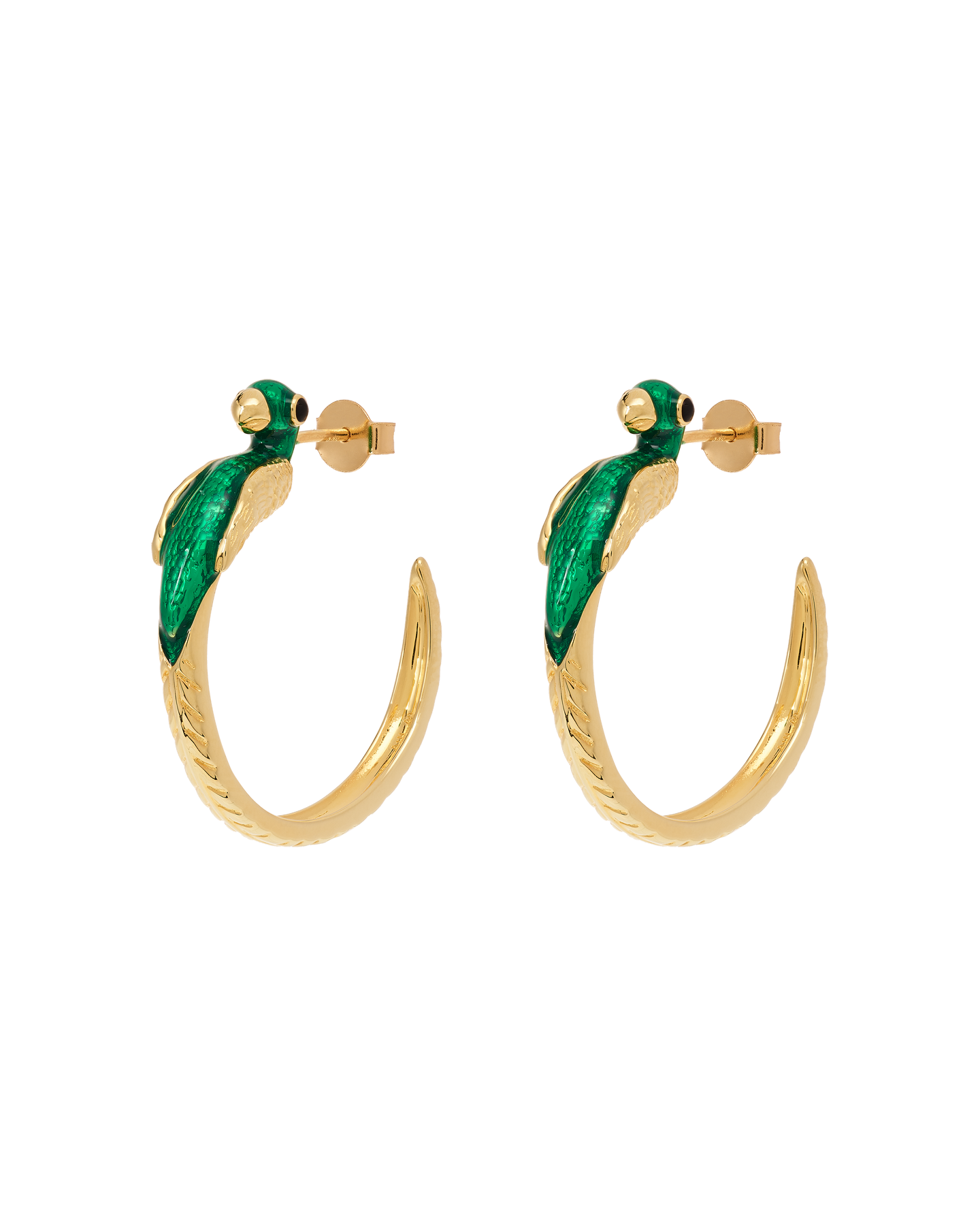 Anna + Nina Bird Of Paradise Hoop Oorbellen (2 stuks) Accessoires