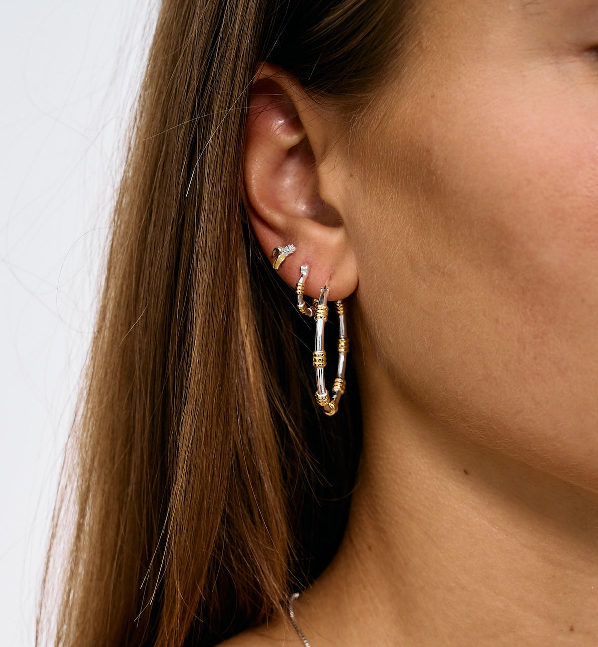 Anna + Nina Dual Hoop Earrings Accessoires