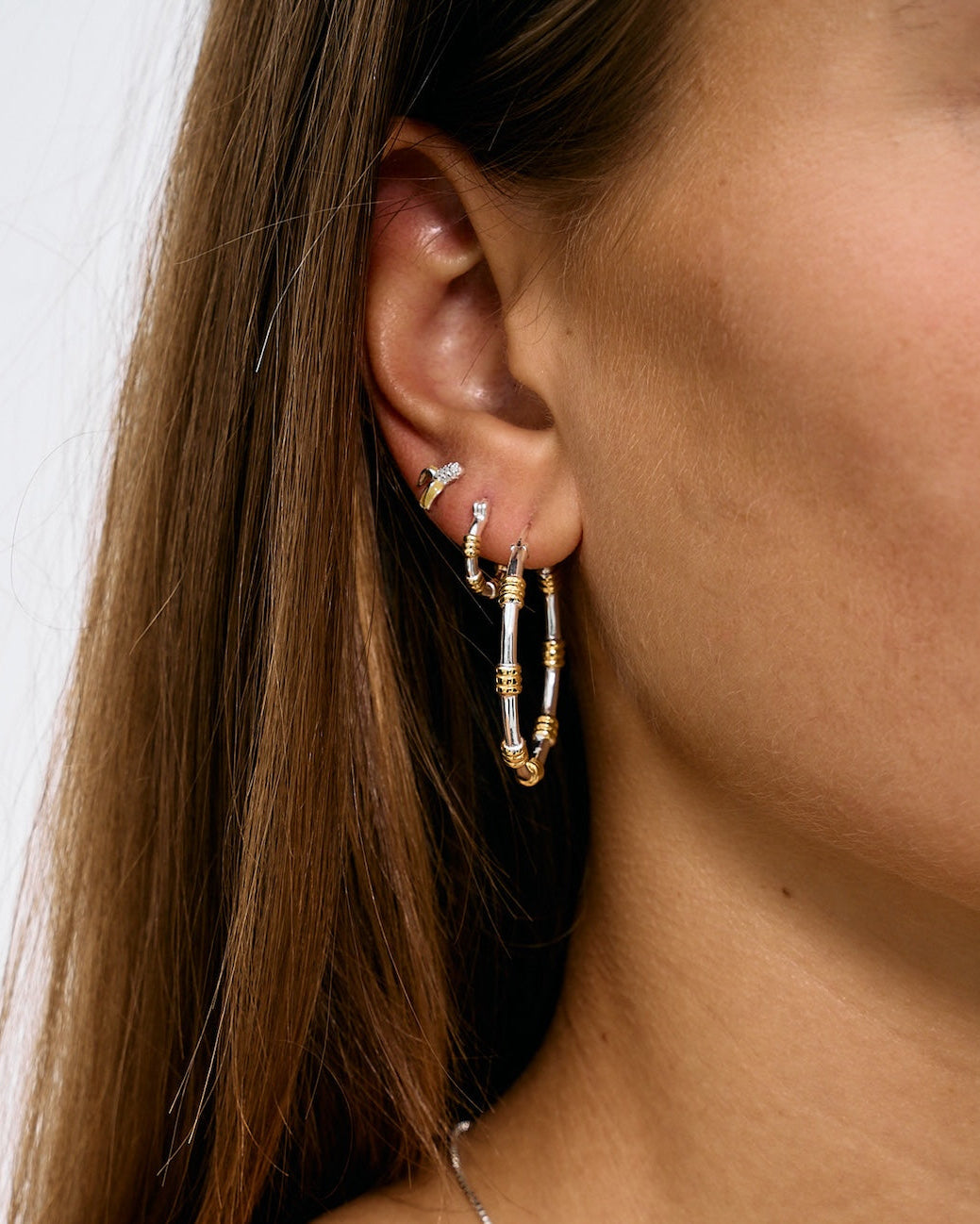 Anna + Nina Dual Hoop Oorbellen (2 stuks) Accessoires