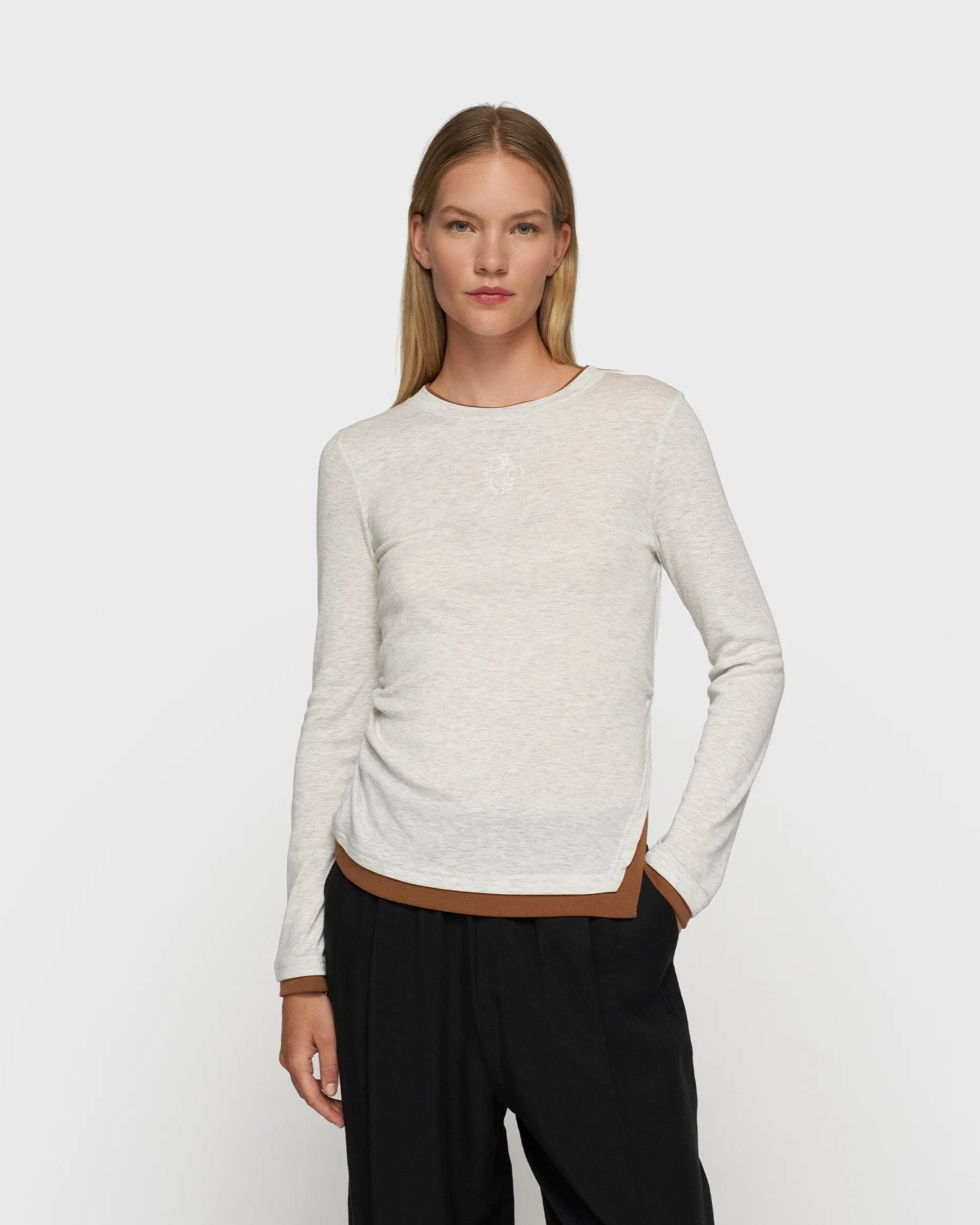10DAYS Long Sleeve T-shirt Rib T-shirts