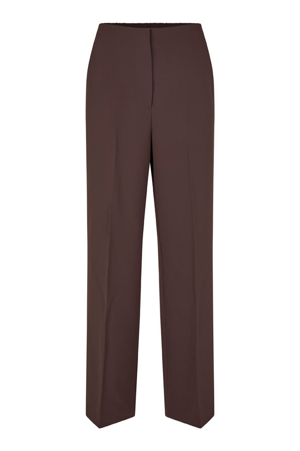 Second Female Fique Classic Trousers Chocolate Plum Broeken