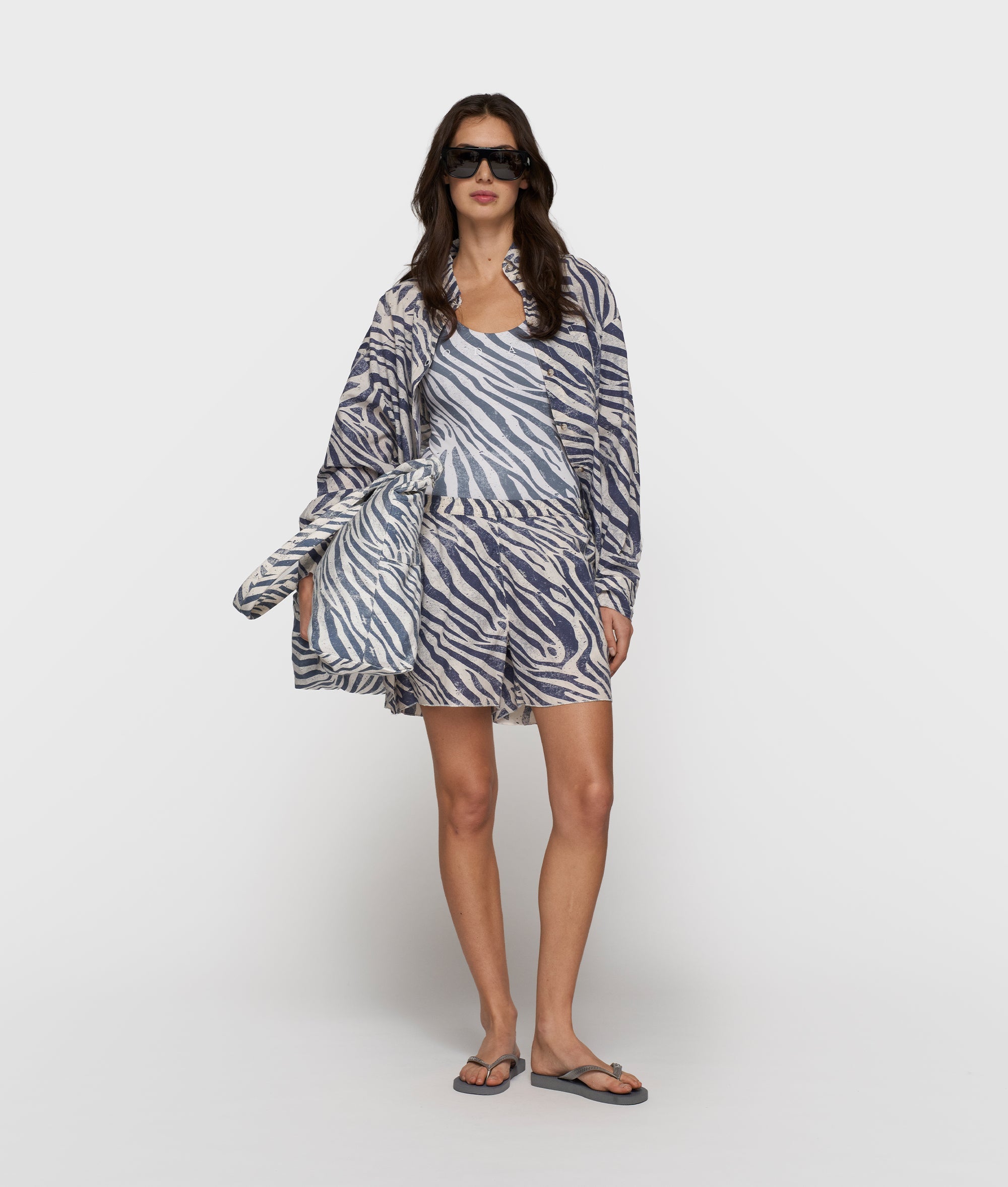 Shorts zebra voile