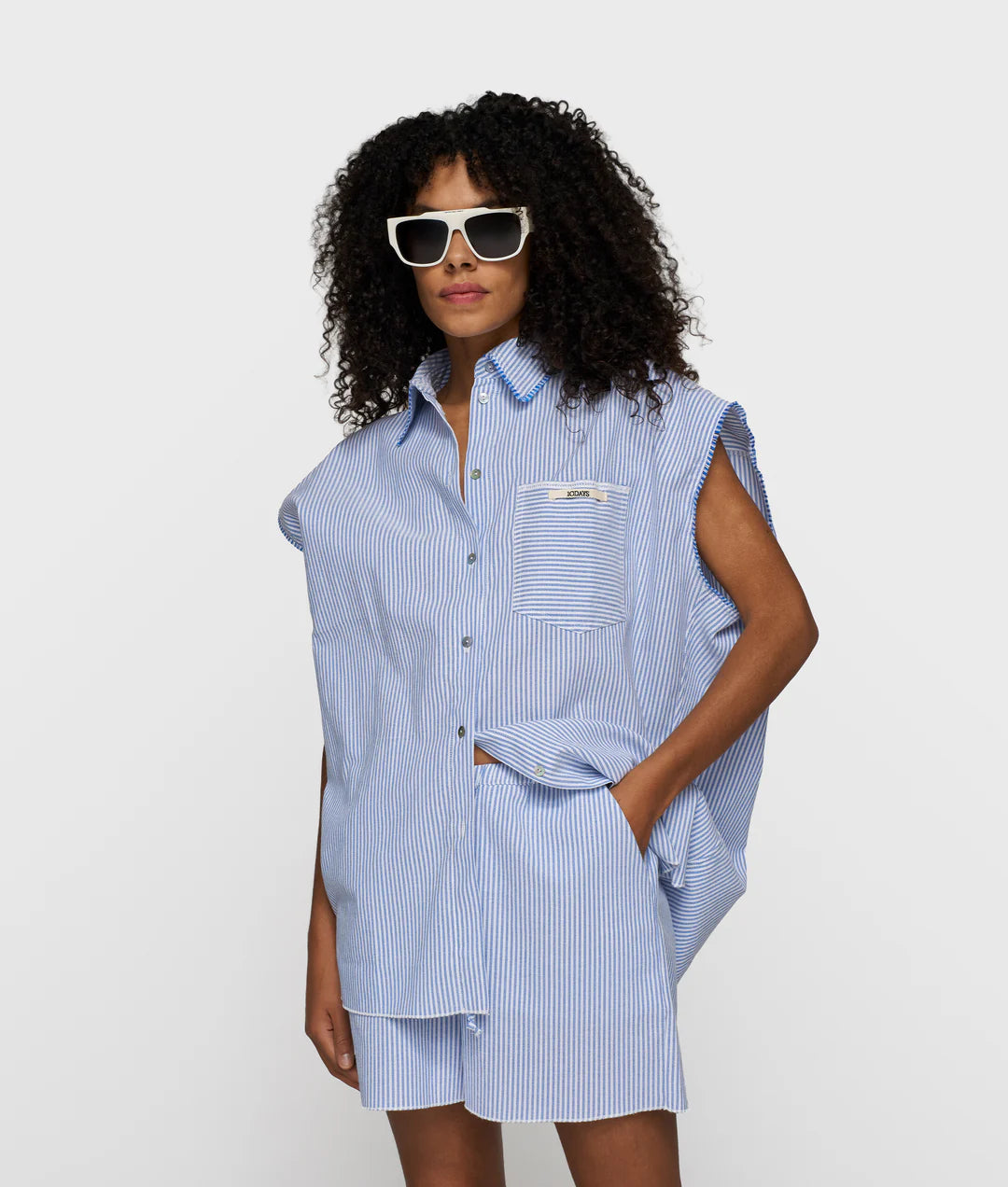 Cotton blouse stripes