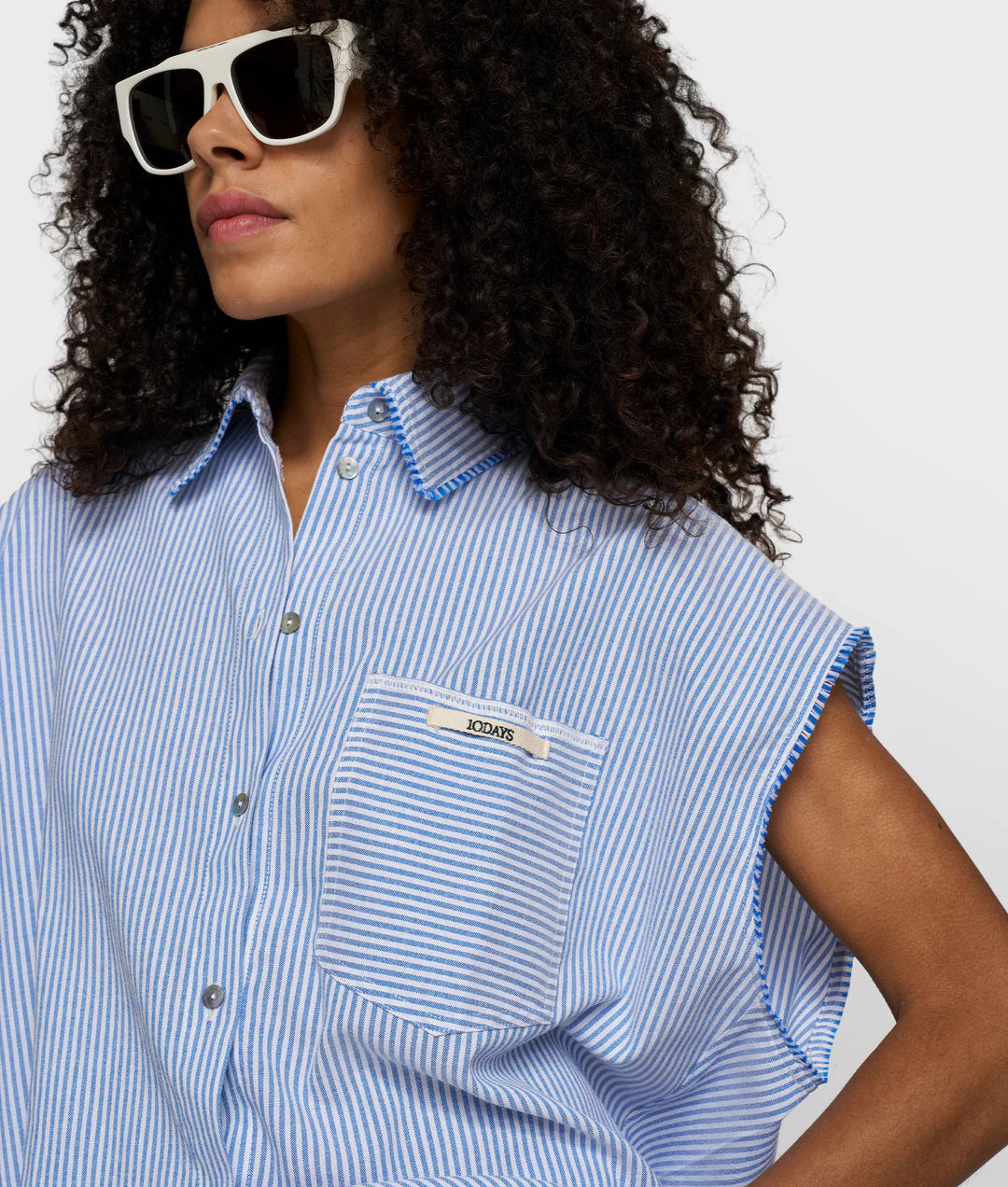 Cotton blouse stripes