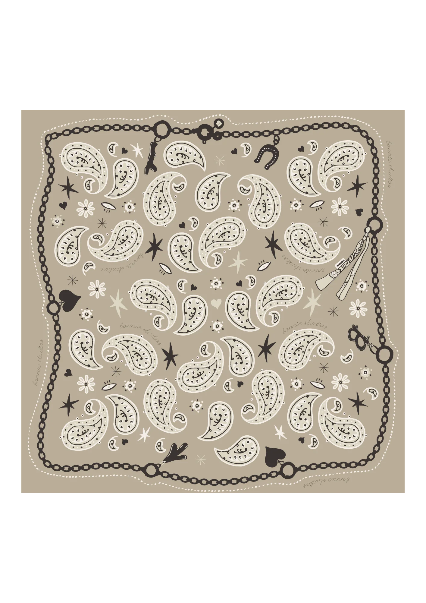 Bonnie Studios Farm Scarf Beige Accessoires