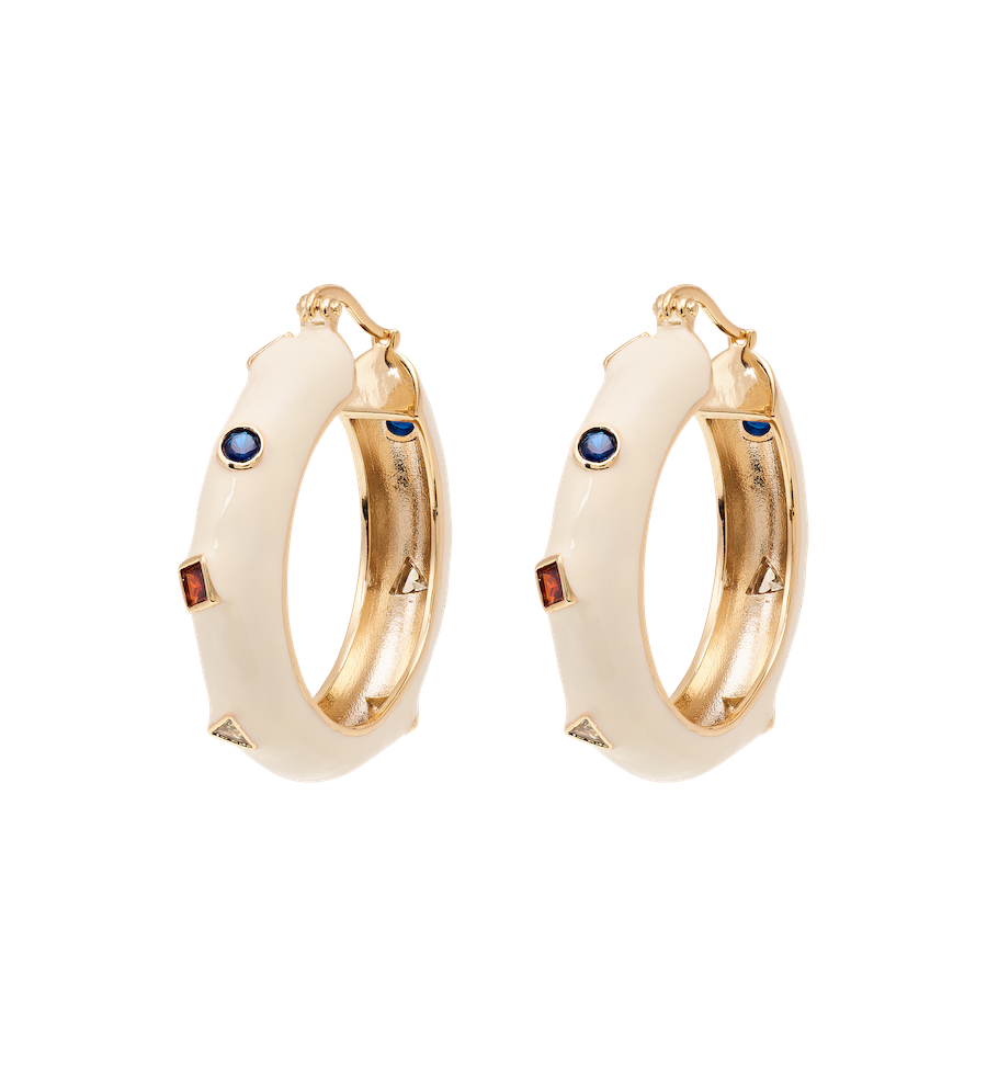 Anna + Nina Tutti Frutti Hoop Oorbellen (2 stuks)