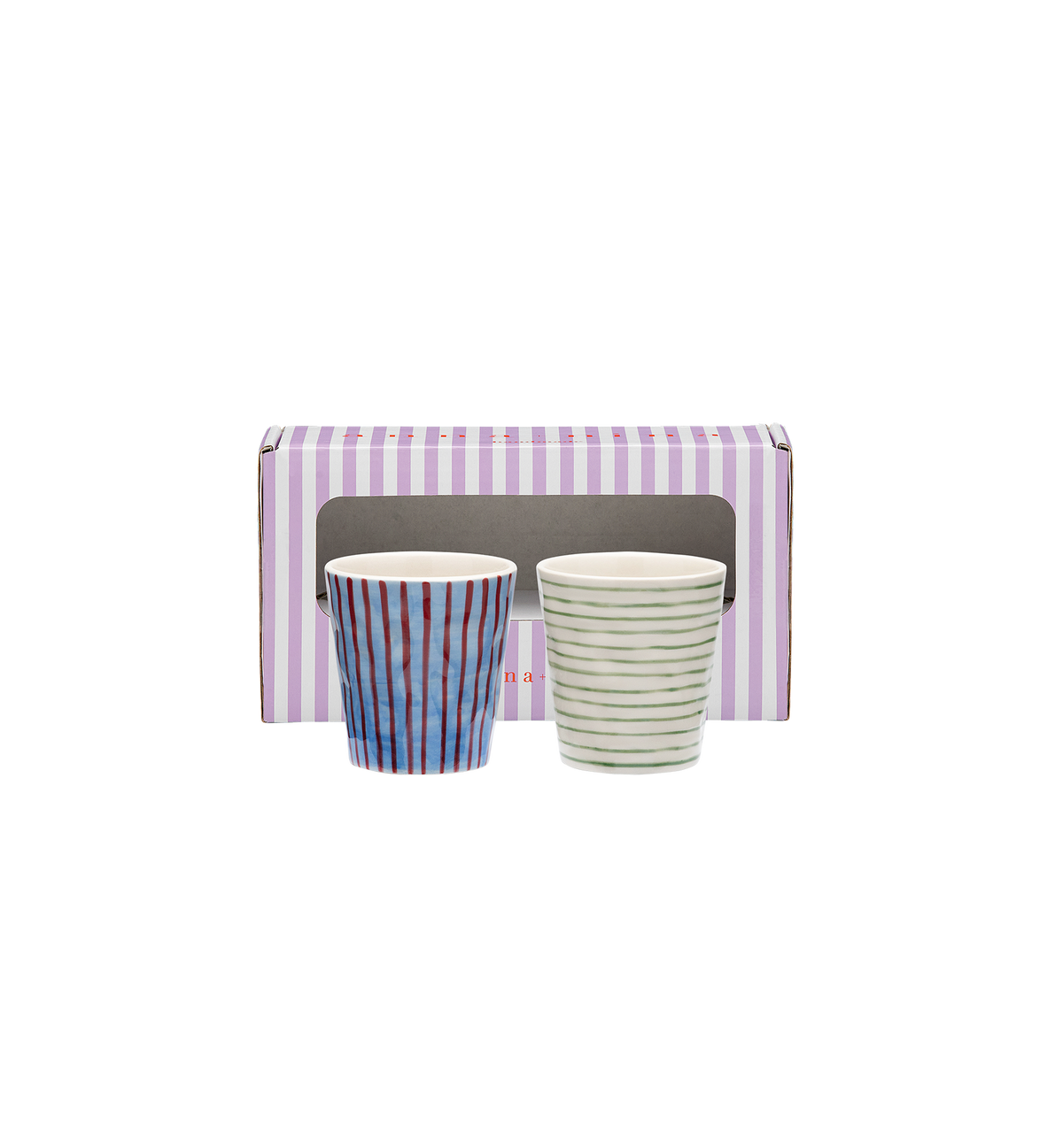 Anna + Nina Stripe Affair Coffee Cup Set of 2