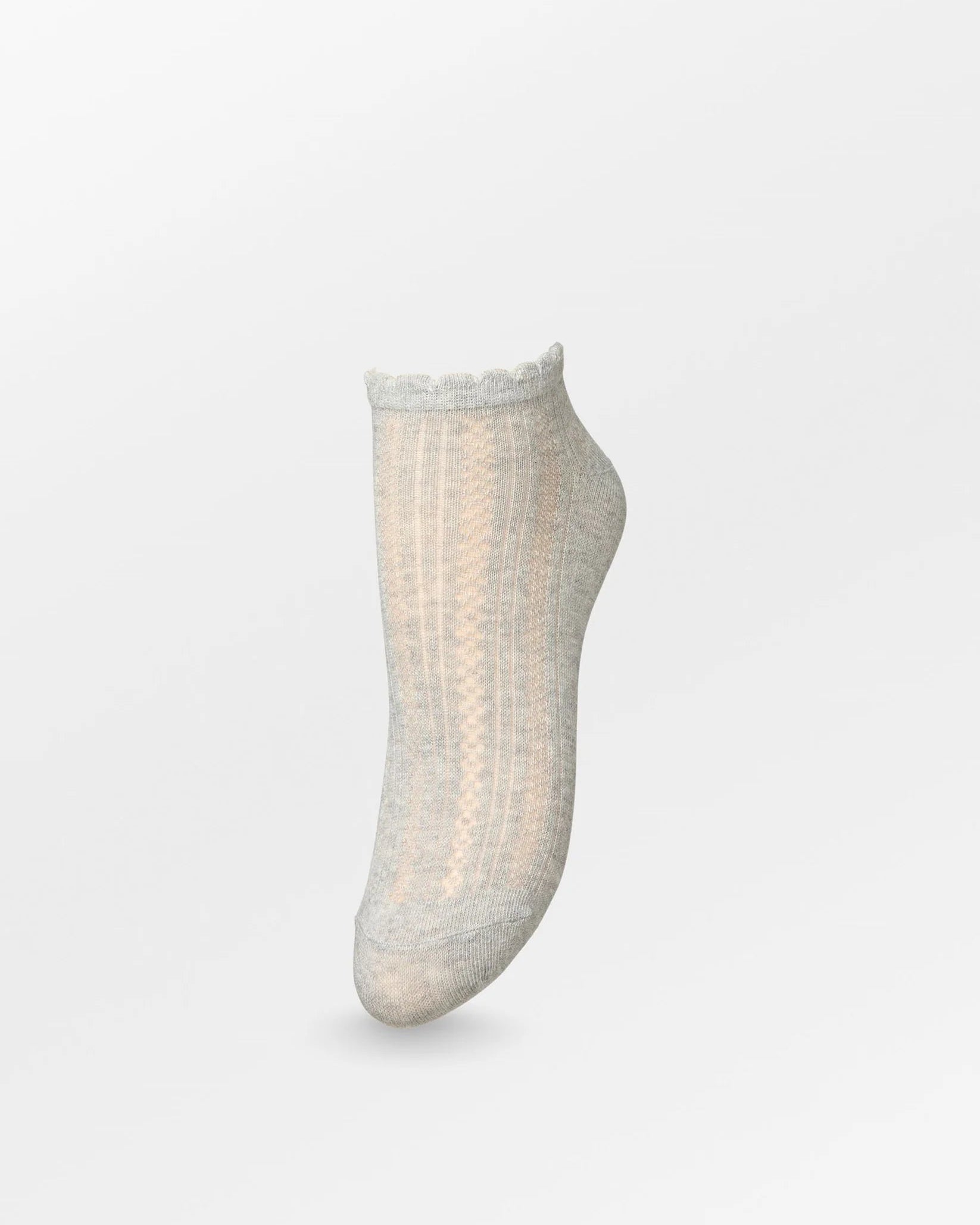 Becksöndergaard Crochia Cotta Short Socks Grey Melange