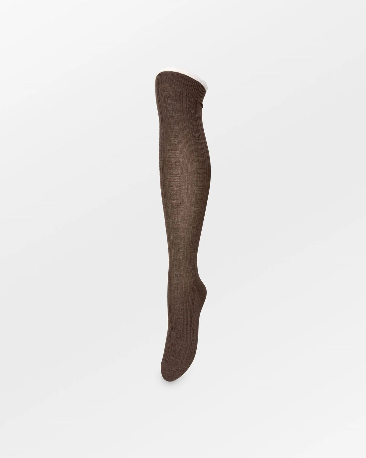 Becksöndergaard Scallop Knee Sock Melange Brown