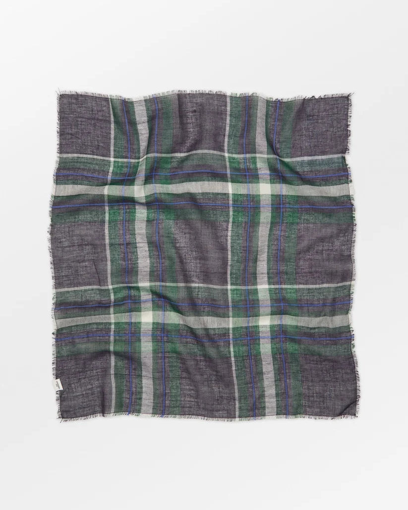 Becksöndergaard Plaidia Cowea Scarf Naval Academy Blue 55 x 55 cm