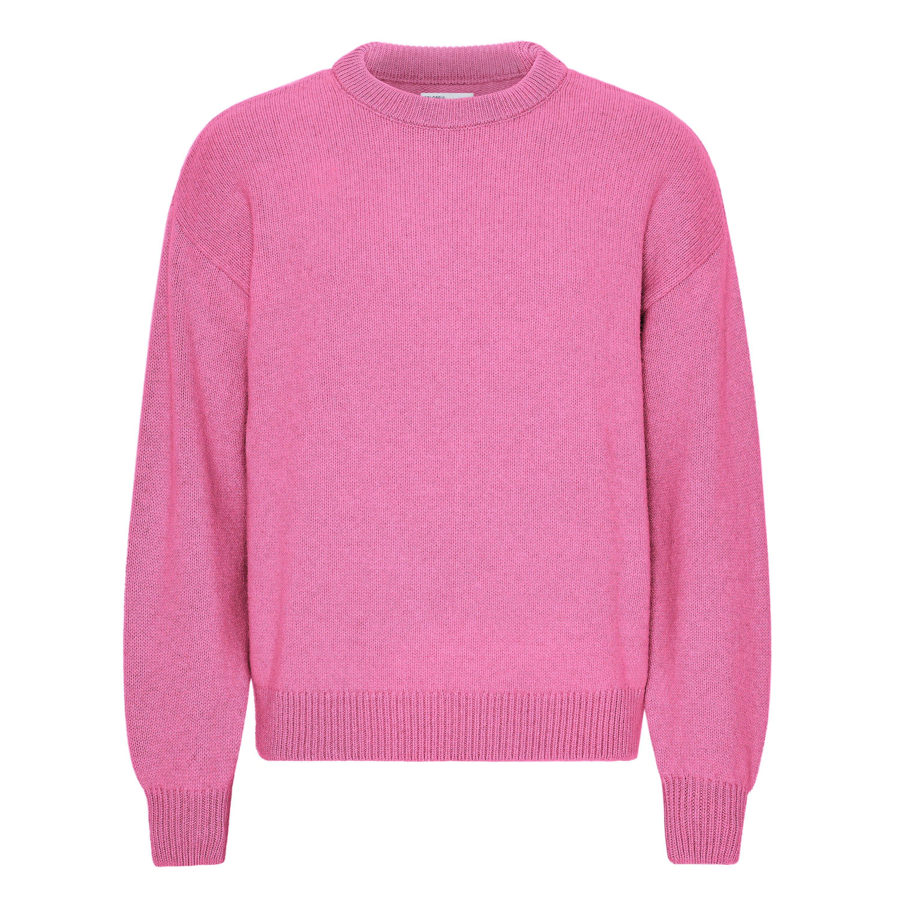 Colorful Standard Oversized Merino Wool Crew Bubblegum Pink Truien & Vesten