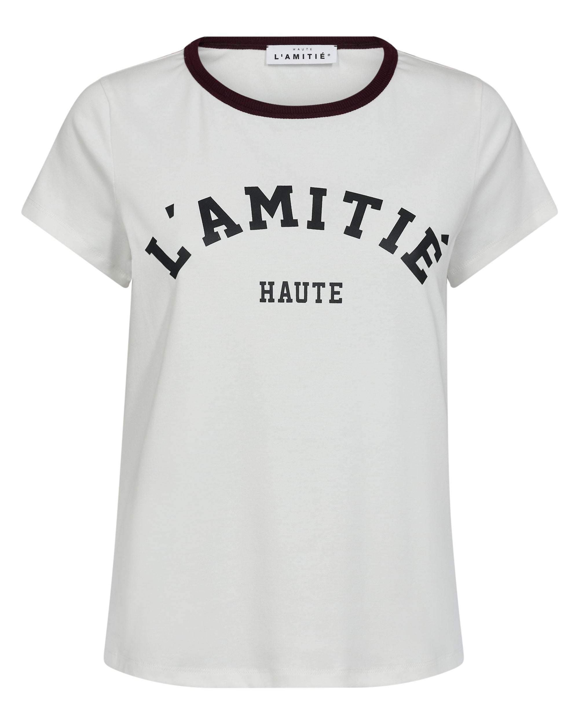 Haute L'amitié T-shirt logo HL Off-White Mocca T-shirts