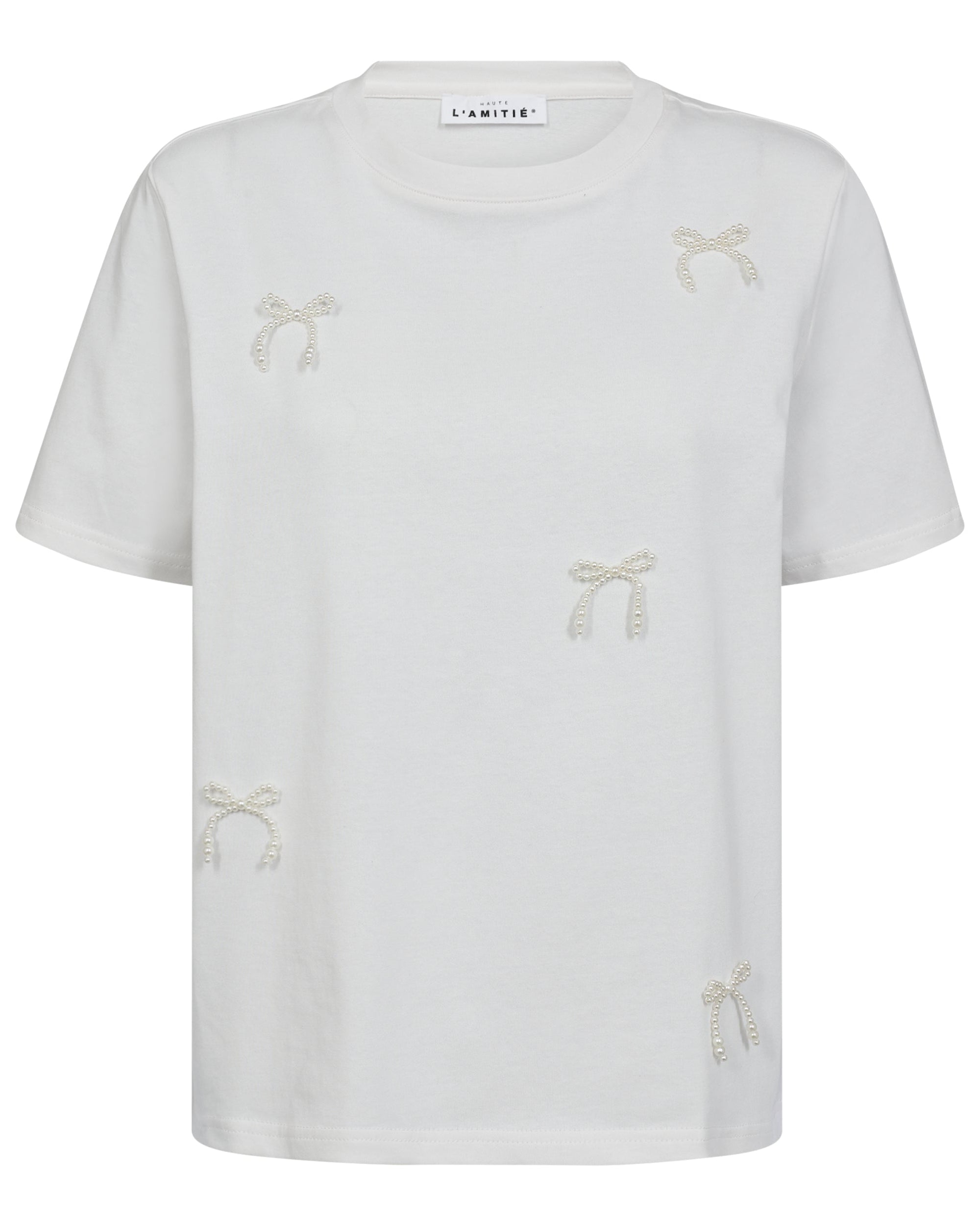 Haute L'amitié Pearl Bow T-Shirt T-shirt