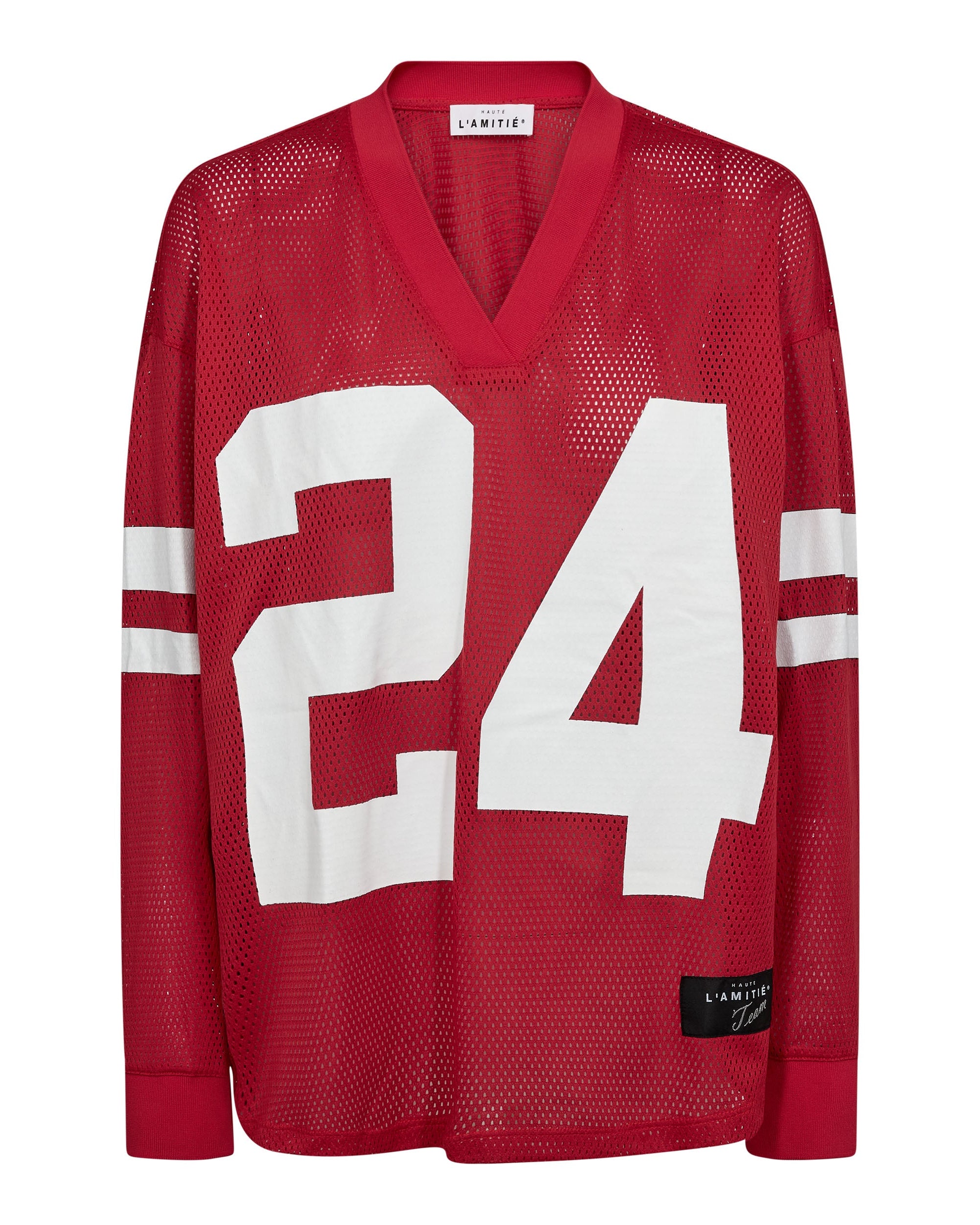 Haute L'amitié Drift Number Long Sleeve T-Shirt Red