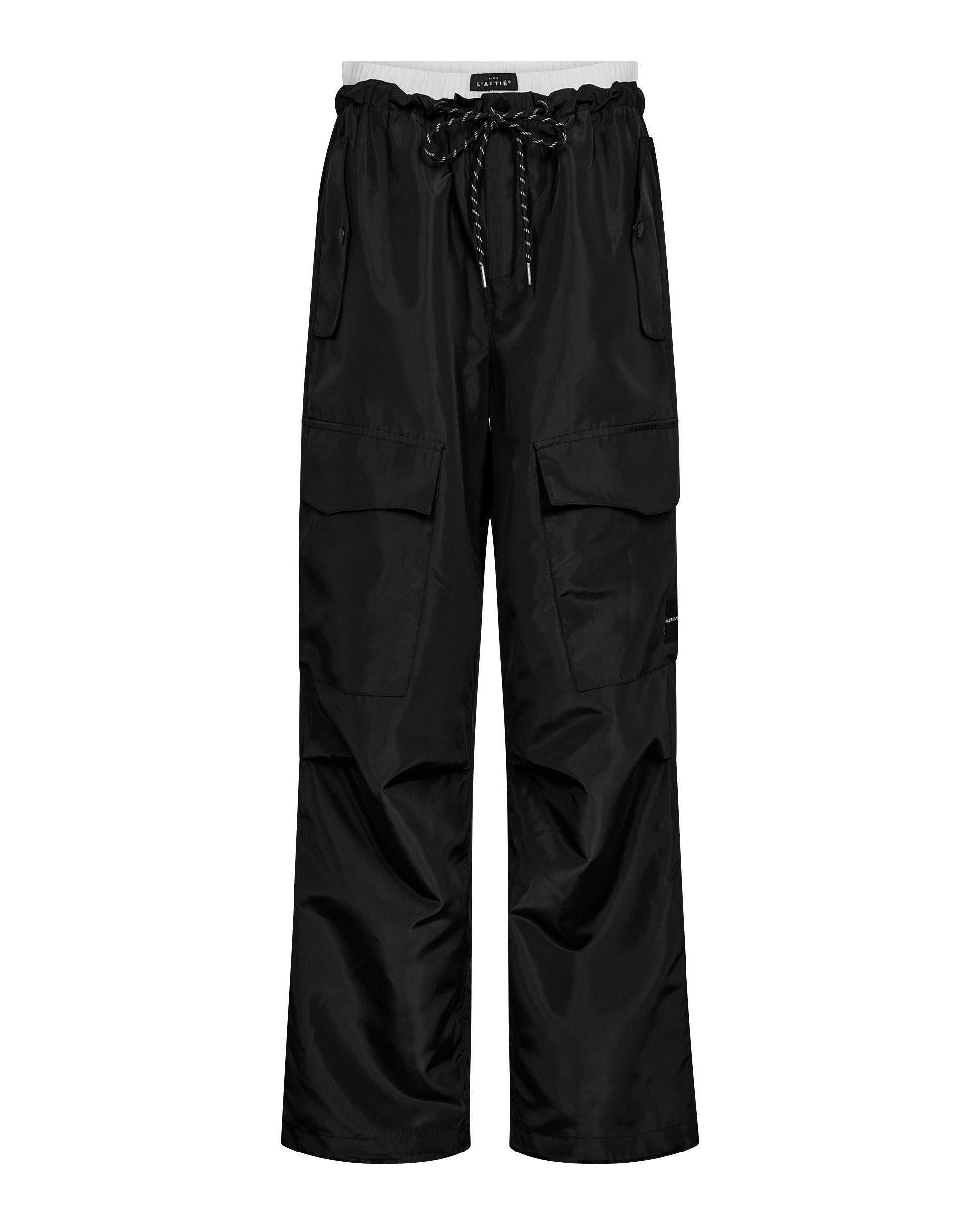 Haute L'amitié Cargo Broek Pull On Tall Black Broeken