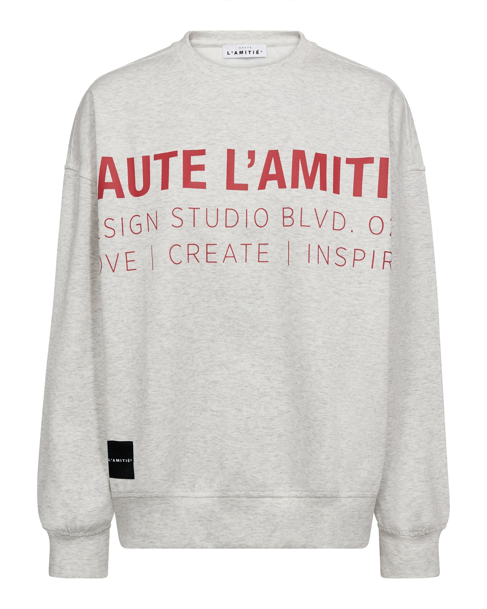 Haute L'amitié Studio Logo Sweater Pearl Melange Truien & Vesten