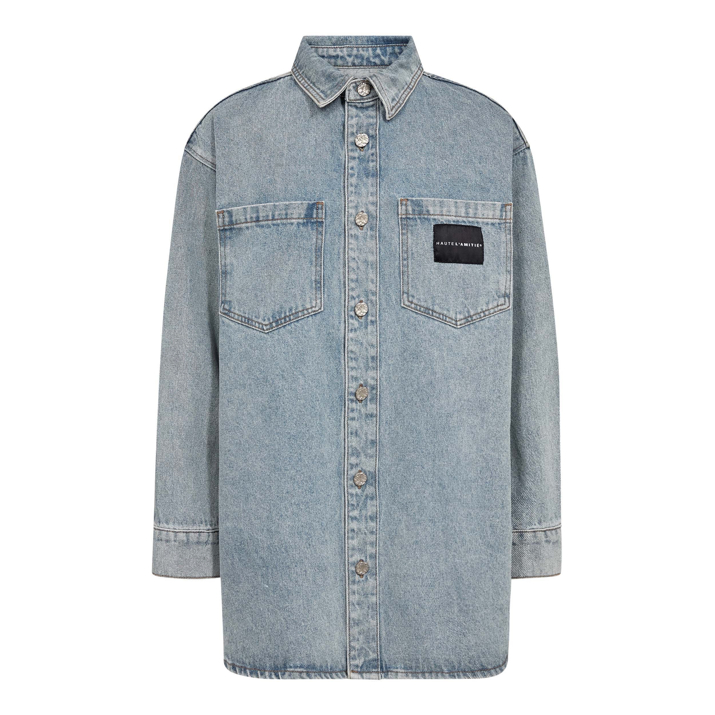 Haute L'amitié Miley Denim Shirt Bleached Denim Blouses