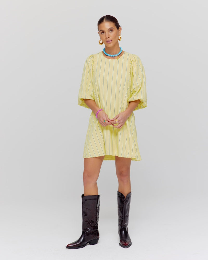 Harper & Yve Loua Jurk Yellow Stripe