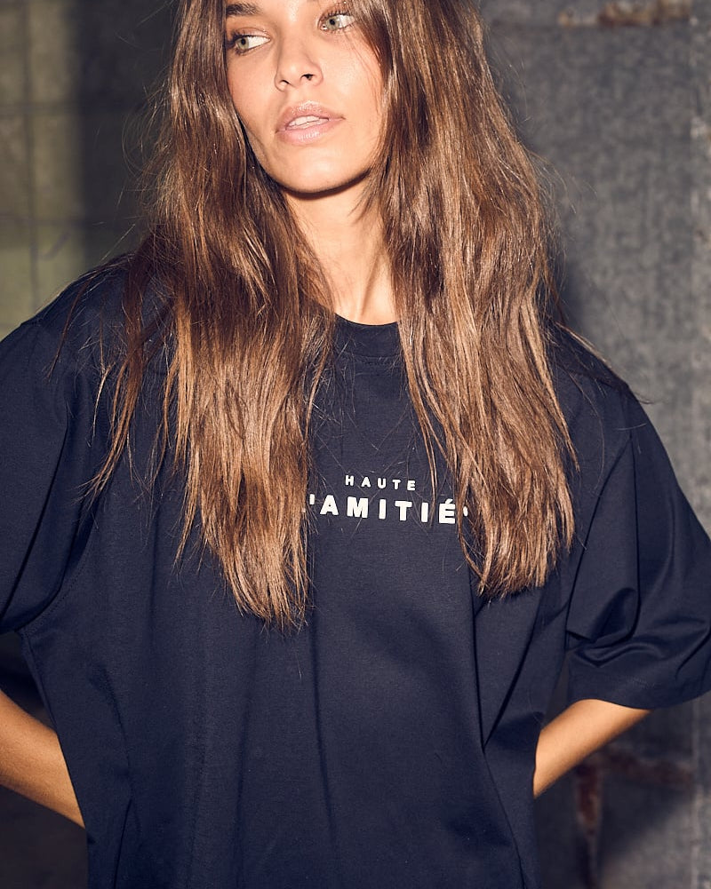 Haute L'amitié Crew Rub Print T-Shirt