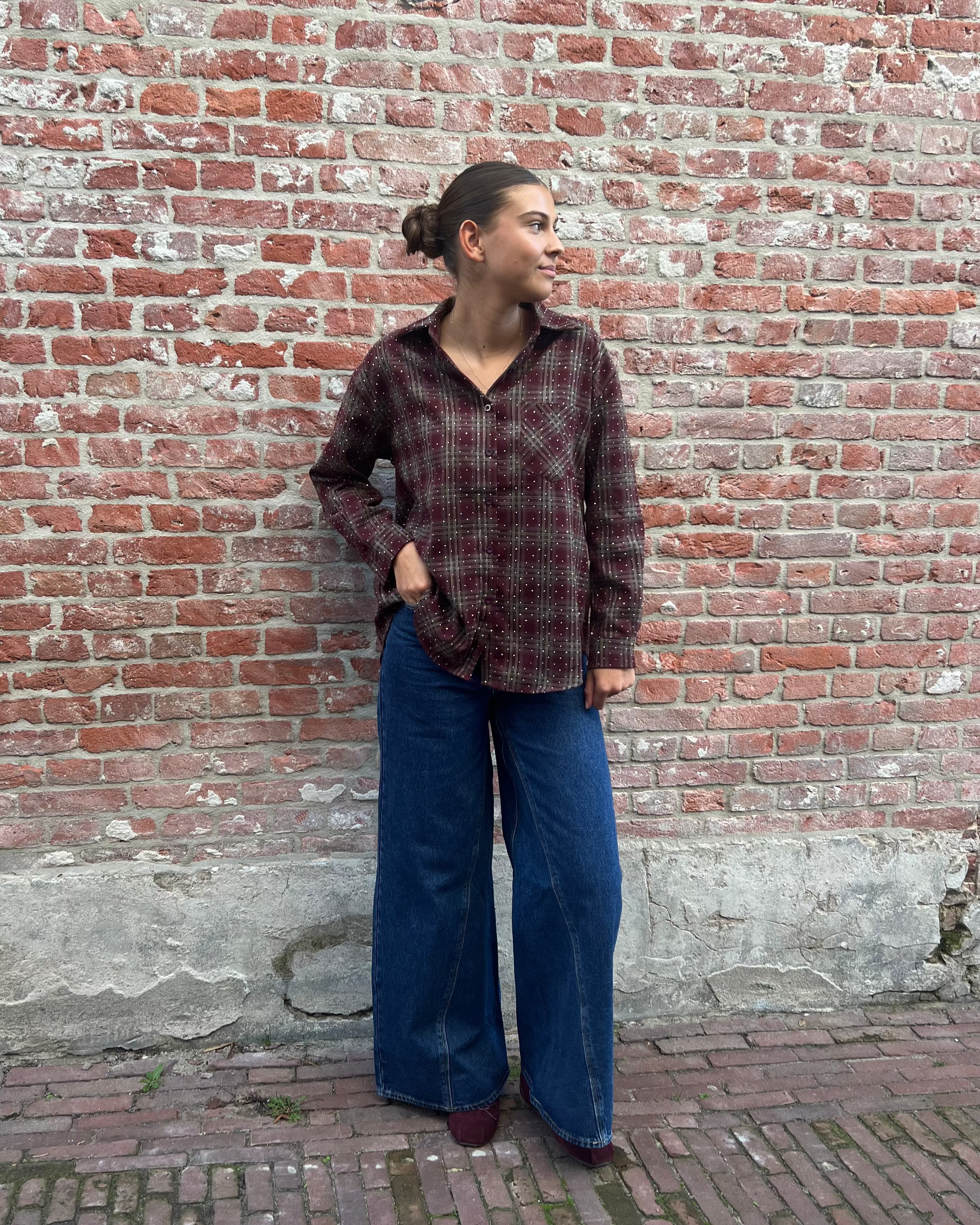 Hej Julie Collection Blouse Zoey Burgundy One Size Blouses