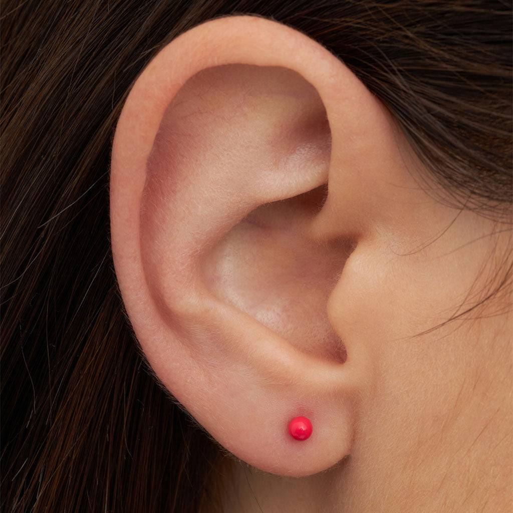 LuLu Copenhagen Color Ball earring 1 pcs Hot Coral Onesize Accessoires