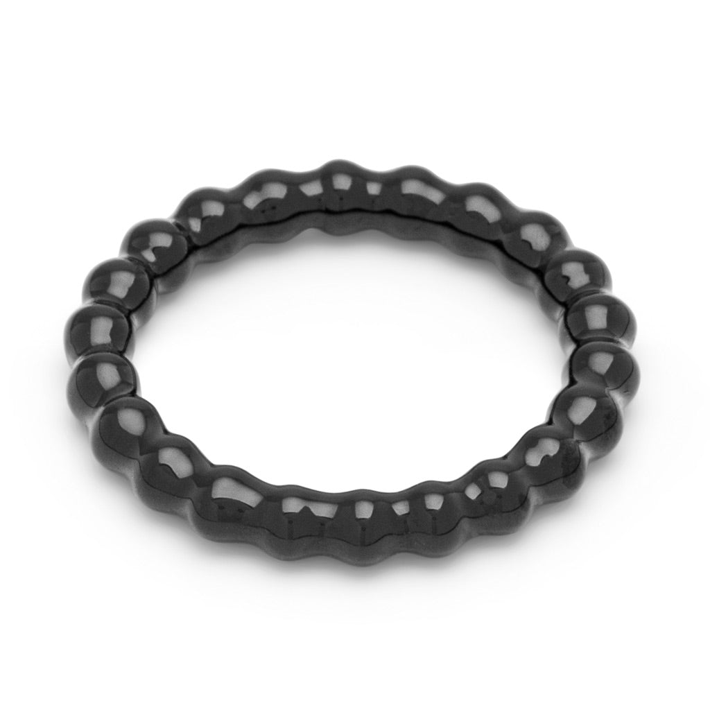 LuLu Copenhagen Color Ball Ring Black Accessoires