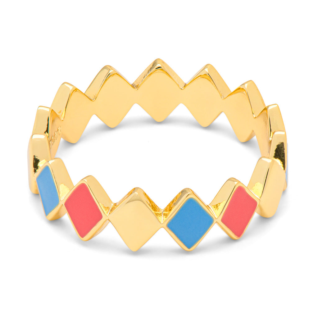 LuLu Copenhagen Confetti Ring Gold Plated Gloaming Sieraden