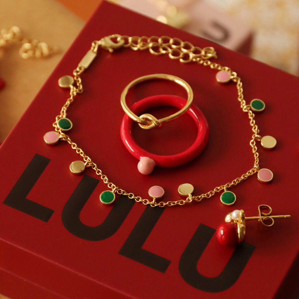 LuLu Copenhagen Love Knot Ring gold plated Accessoires