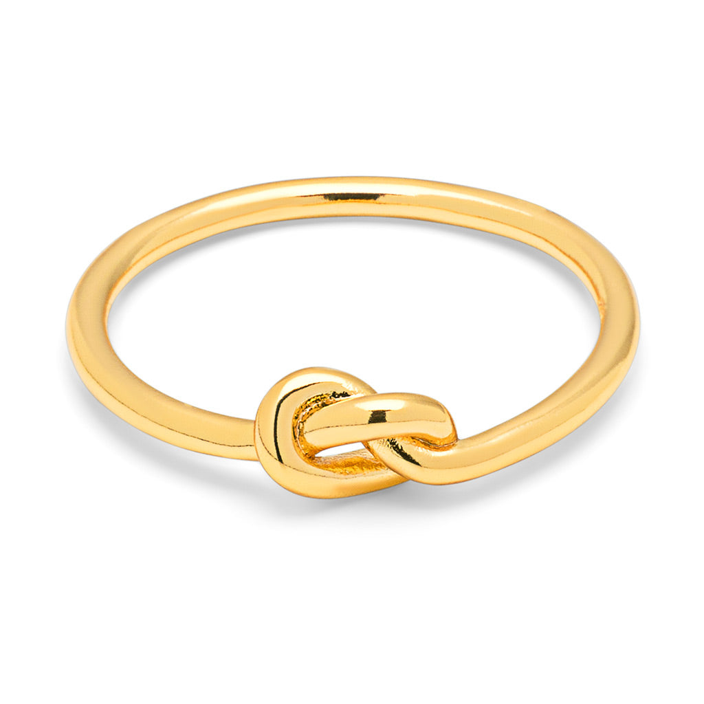 LuLu Copenhagen Love Knot Ring gold plated Accessoires
