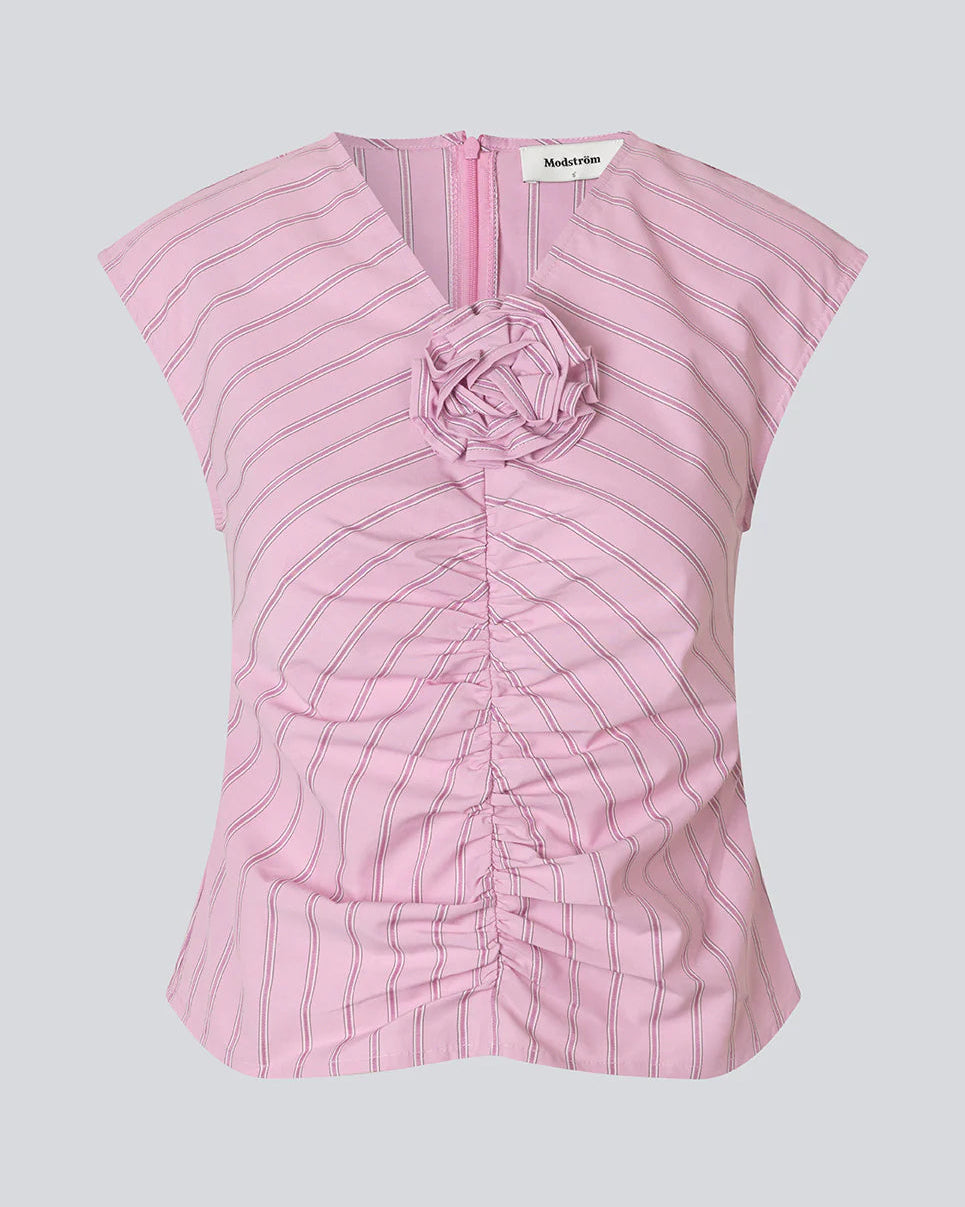 Modström Starlee Top Pink Stripe Tops