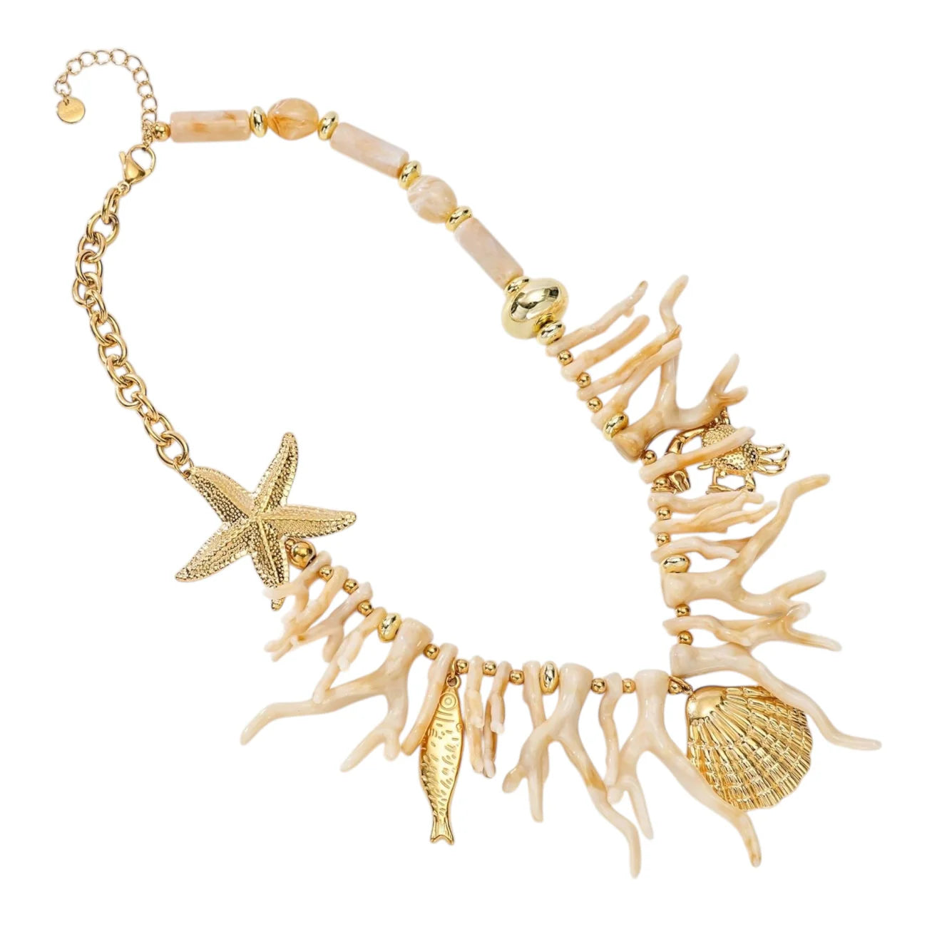 Hej Julie Collection Coral Shell Ketting Gold
