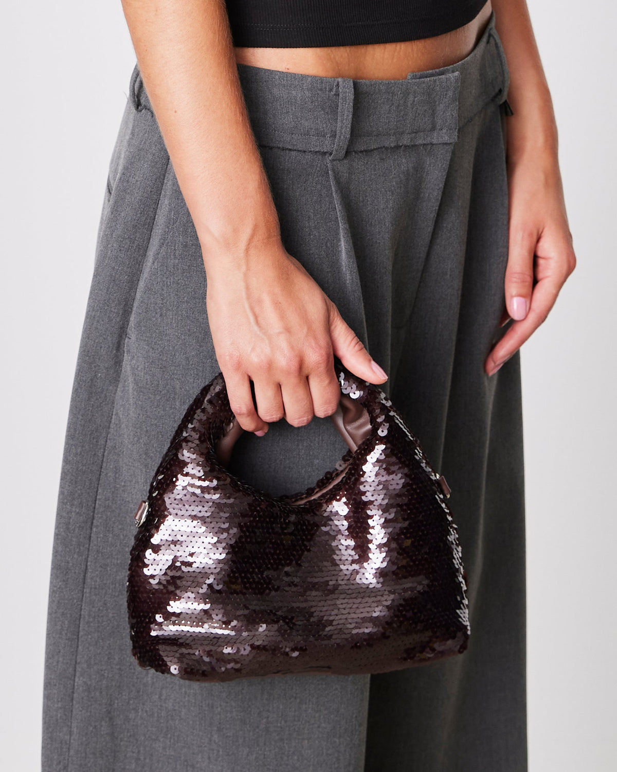 SUI AVA Mini Hobo Sequin Bag