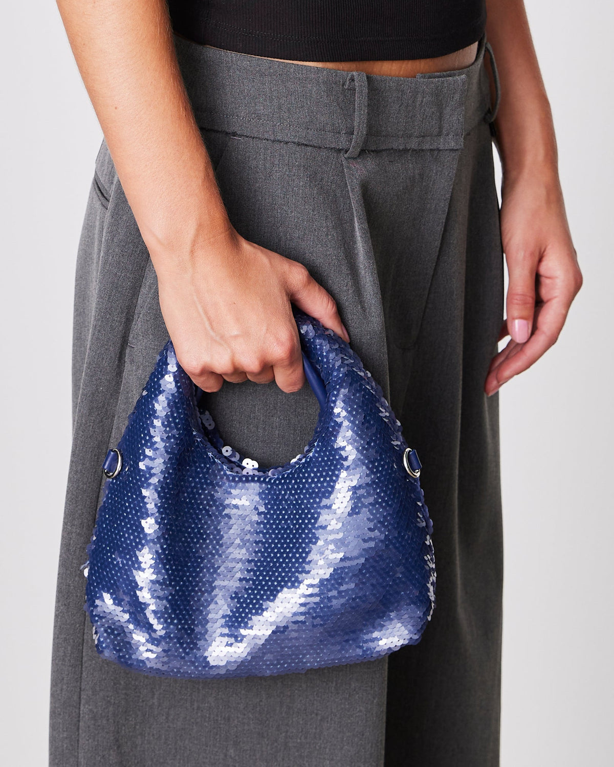 SUI AVA Mini Hobo Sequin Bag