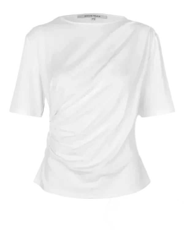 Second Female Ulina Drape T-Shirt White