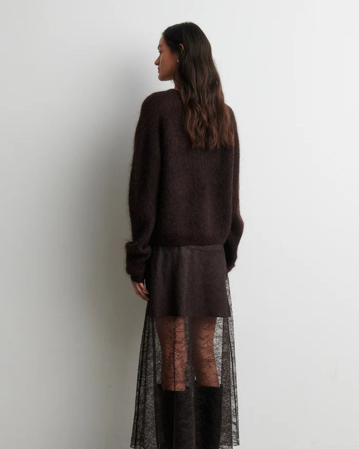 Second Female Andrea Knit Rib LS Cardigan
