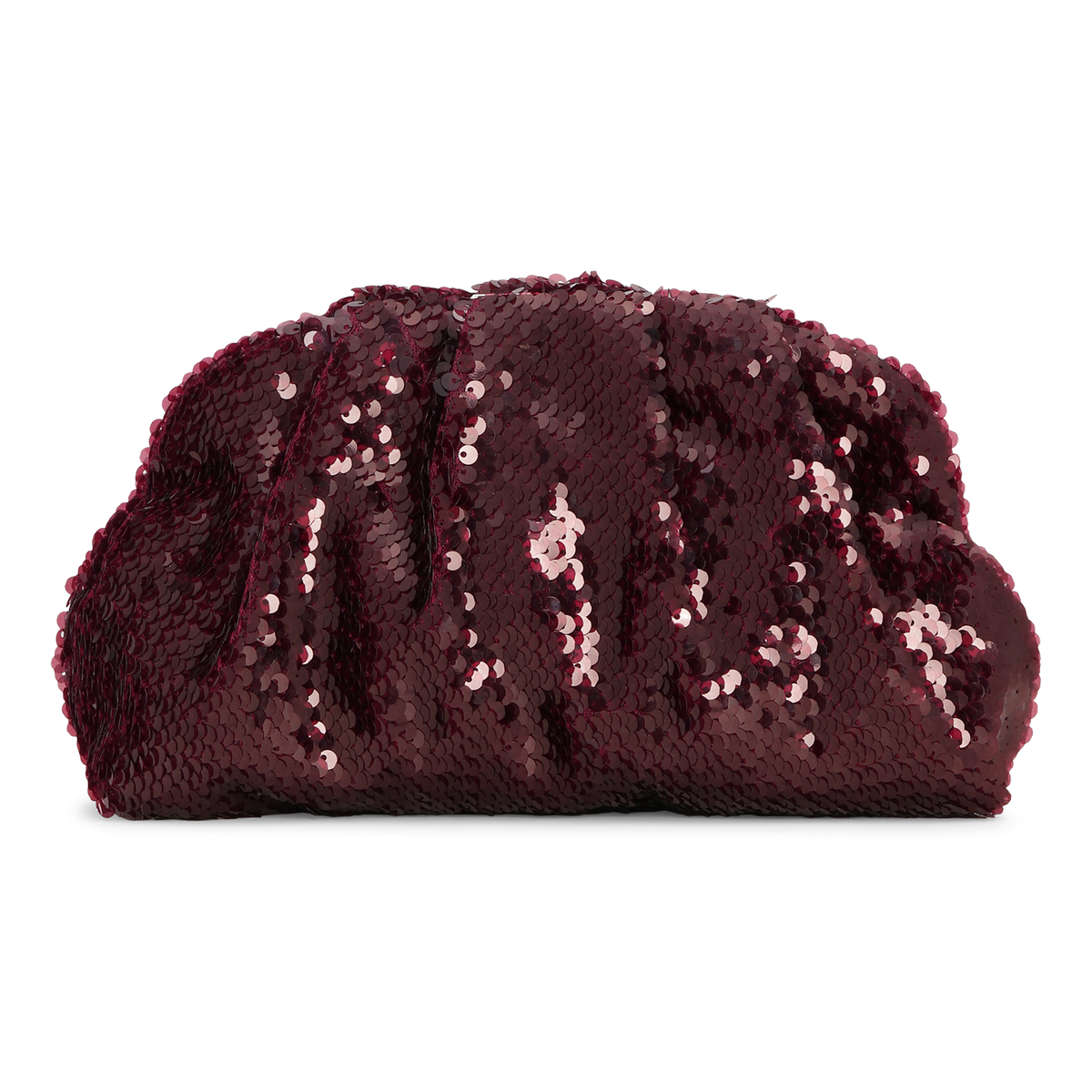 SUI AVA Sequin Clutch Burgundy