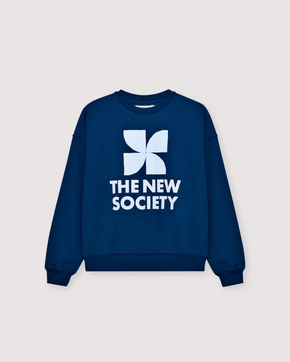 The New Society Logo Sweatshirt Print Ocean Indigo