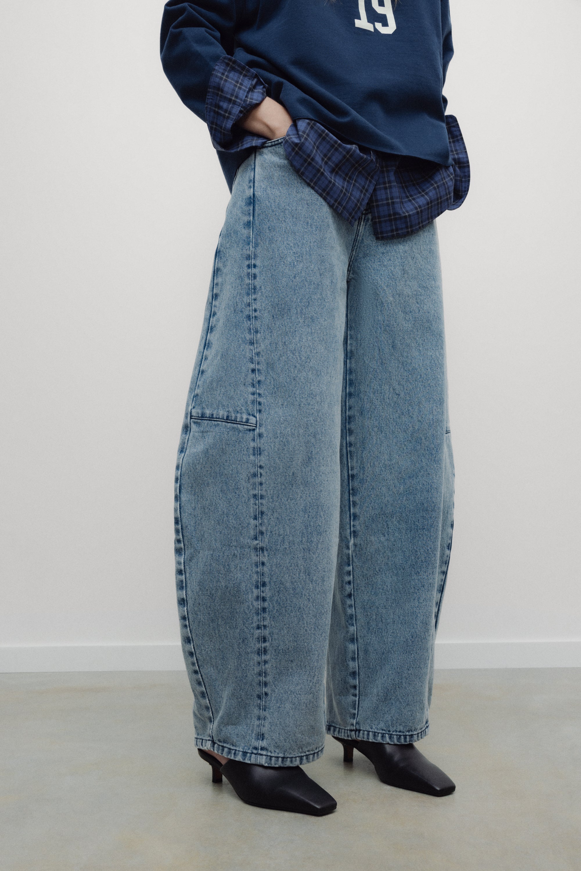 The New Society Barrel Jeans